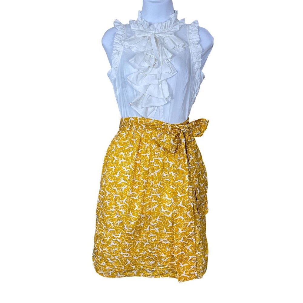 Anthropologie Girls From Savoy Sleeveless Ruffled Sunny Soiree Dress with Sash 8
